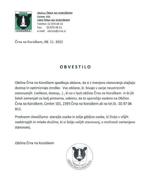 Možnost zamenjave stanovanj