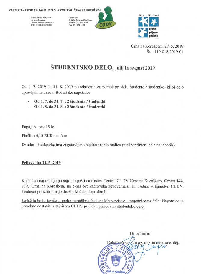 STUDENTSKO DELO