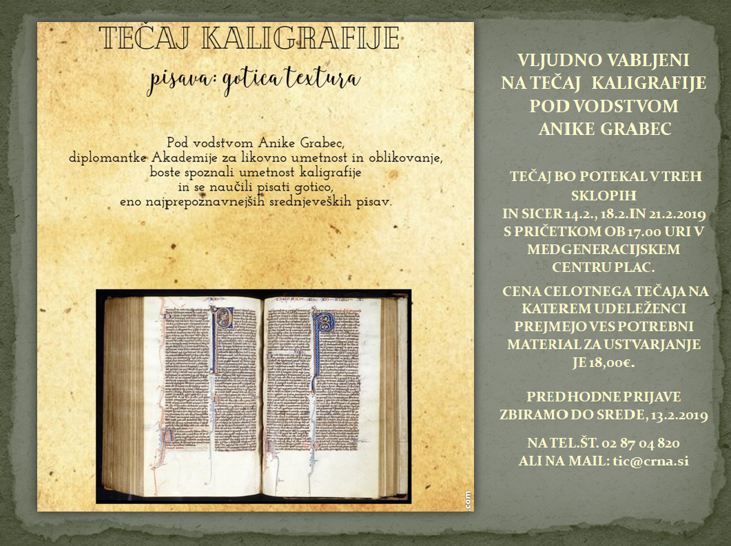 tačaj kaligrafije pravi